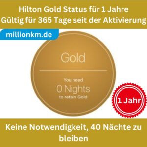 Hilton Gold Sofort-Upgrade – 365 Tage Elite-Vorteile mit Einladungscode