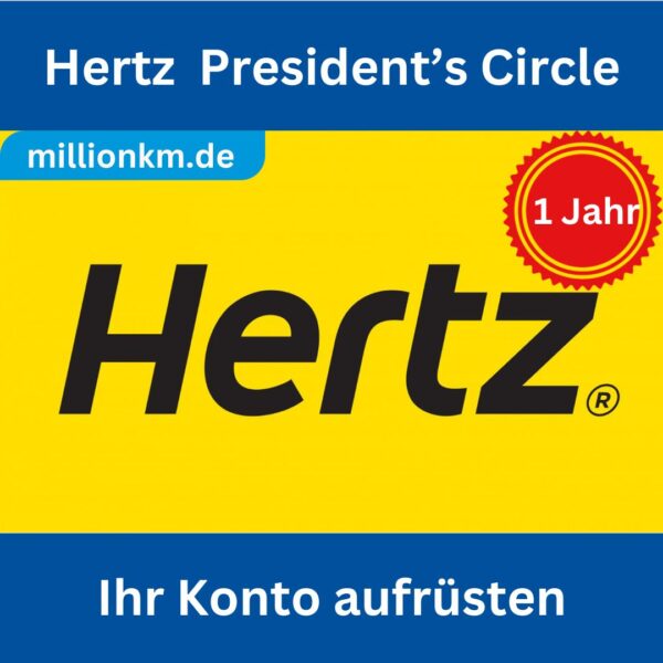 Hertz President's Circle Mitgliedschaft Upgrade für 1 Jahr
