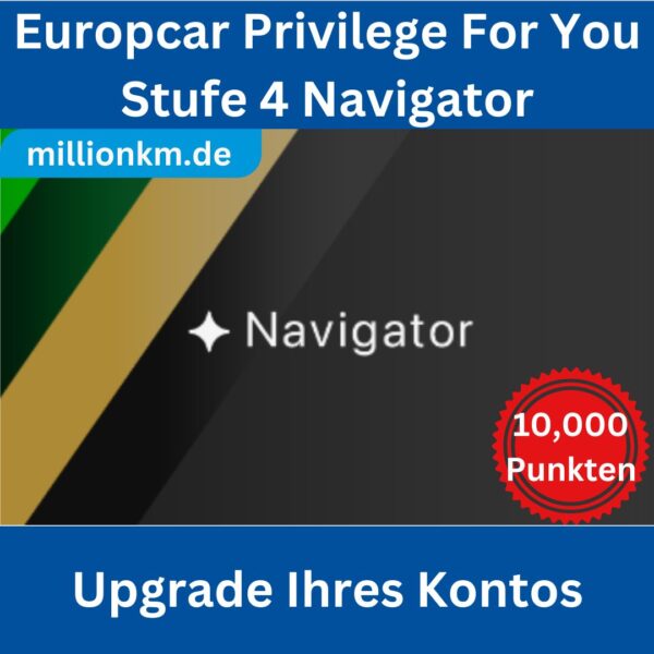 Europcar Privilege For You Navigator Status Upgrade mit 10.000 Punkten