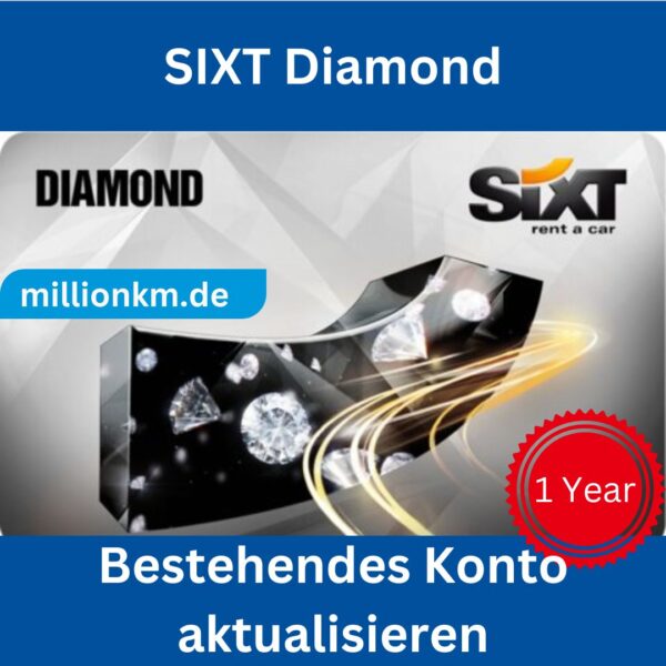 SIXT Diamond Mitgliedschaft Upgrade 1 Jahr