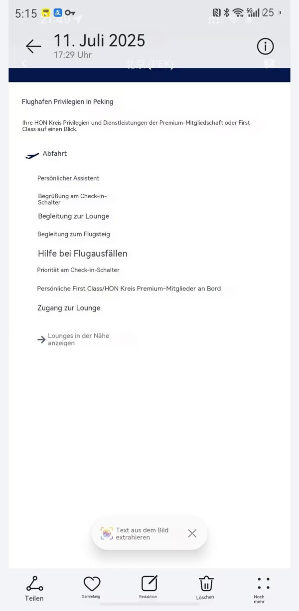 Lufthansa HON Circle Vorteile (gültig bis 12/2025, 1 Tag Bearbeitung, Loungezugang & Fast Track)-ITA Airways Volare Premium Upgrade – Bild 3