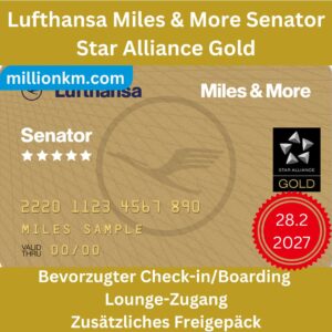 Lufthansa Senator Status Star Alliance Gold kaufen (Gültig bis Feb 2027) | Elite-Status-Upgrade